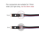 JACKYLED RGB 5050 3528 LED Light Strip Connector 4 Pins 10 mm 10-Pack