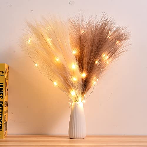 6PCS Faux Pampas Grass with 30 LED String Lights JACKYLED