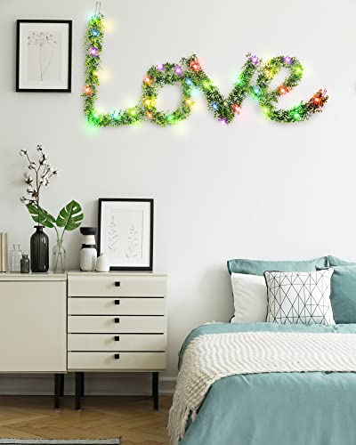 4-Pack Artificial Eucalyptus Garland with RGB Lights