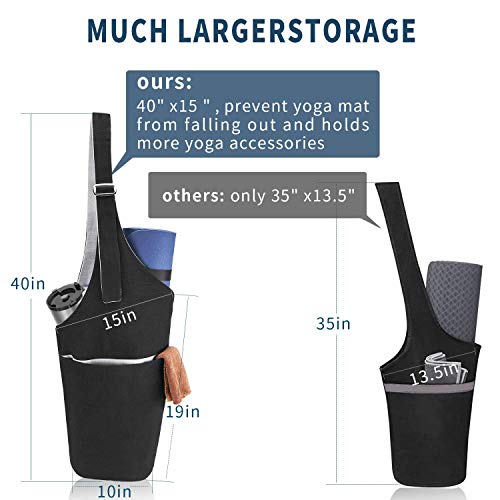 PACEARTH Yoga Mat Bag, 40" x15 Large Size Yoga Mat Carrier