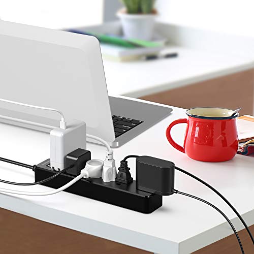 SUPERDANNY Power Strip Surge Protector 6 AC Outlets