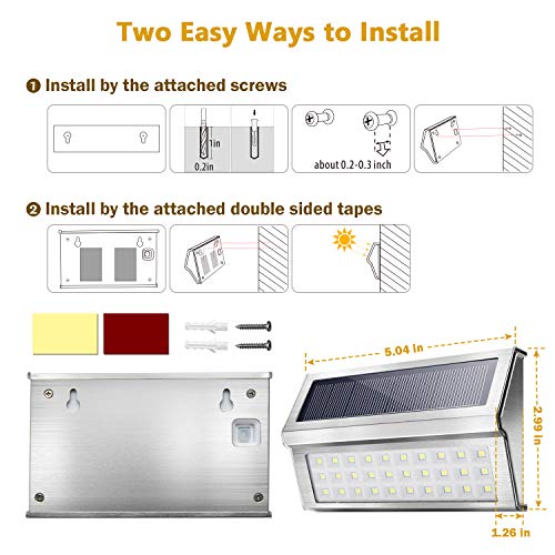 Upgraded 30 LED Solar Step Lights 3000K JACKYLED 10-Pack