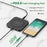 SUPERDANNY Ultra-Slim Wireless Charger with 1 Type C Port, 2 USB Ports