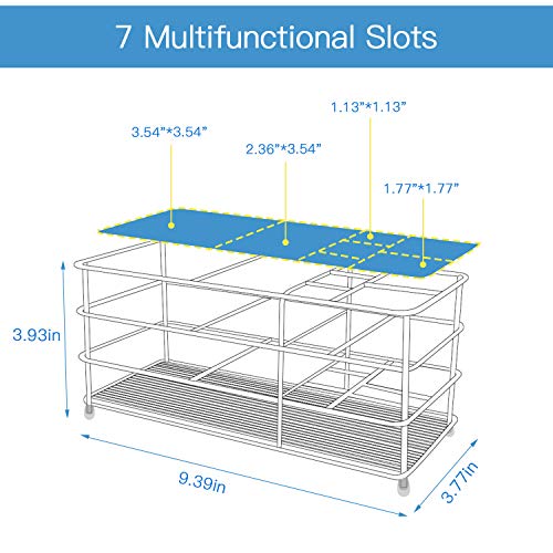 ULG Toothbrush Holder, High Capacity Stainless Steel Toothbrush Holder with 7 Slots
