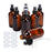 ULG Fine Mist Sprayers 8 Piece 4 oz Amber Glass Bottles