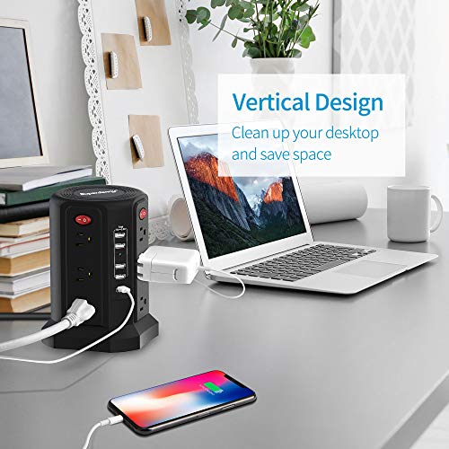Desktop Mobile Charging Station Power Strip Tower – All About Tidy