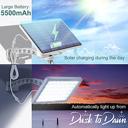 1000 Lumen 48 LED Solar Dusk to Dawn Light Outdoor JACKYLED 2-Pack