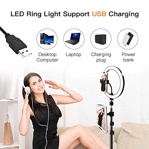 10'' Selfie Ring Light with Tripod Stand & Phone Holder JACKYLED