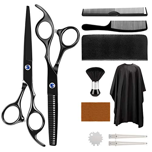 Hair Cutting Scissors Kit, ULG 11Pcs Hair Cutting Scissors Set Professional, Haircut Kit