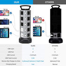 Power Strip Tower SDD005-5 Surge Protector SUPERDANNY, 18 Outlet Plugs with 4.2A 4-USB Slot