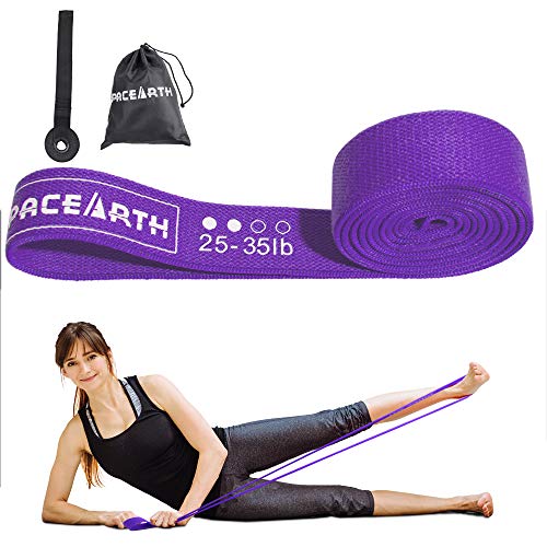 PACEARTH 35 - 45 LB Long Resistance Band Set with Door Anchor & Bag