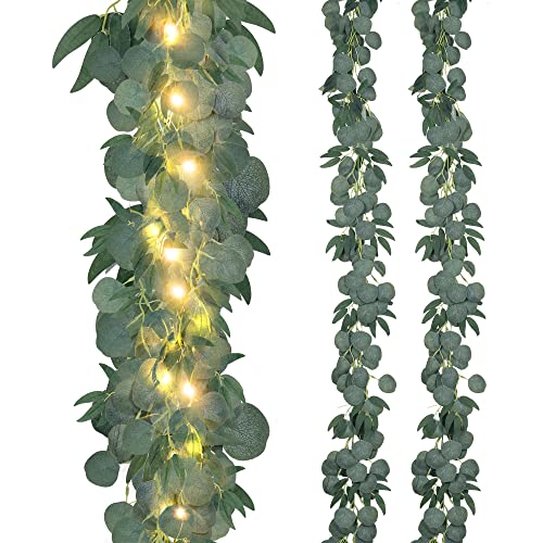 Hanging Artificial Eucalyptus Garland with Lights JACKYLED