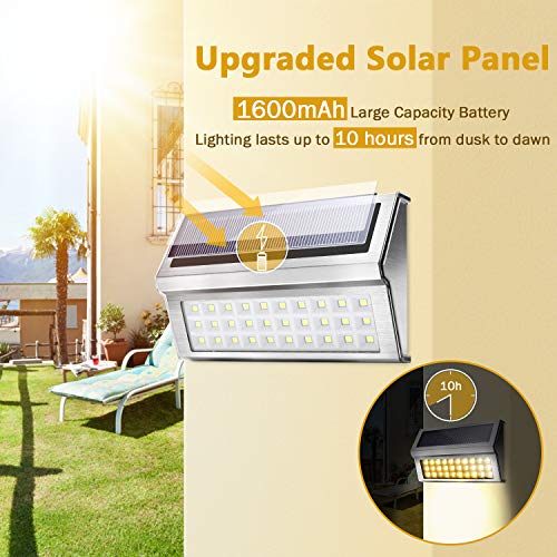 Upgraded 30 LED Solar Step Lights 3000K JACKYLED 10-Pack