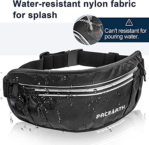 PACEARTH Anti-Theft Fanny Pack with 7 Pockets 2 Hooks, 17*6.7''