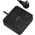 SUPERDANNY Surge Protector, 8 Outlets, 3 USB Ports, 5 Ft