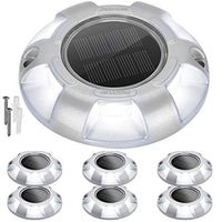 Solar Dock Lights JACKYLED Outdoor Solar Powered Driveway Lights 6-Pack