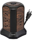 Surge Protector Tower with 9 AC Outlets 4 USB Slot SUPERDANNY