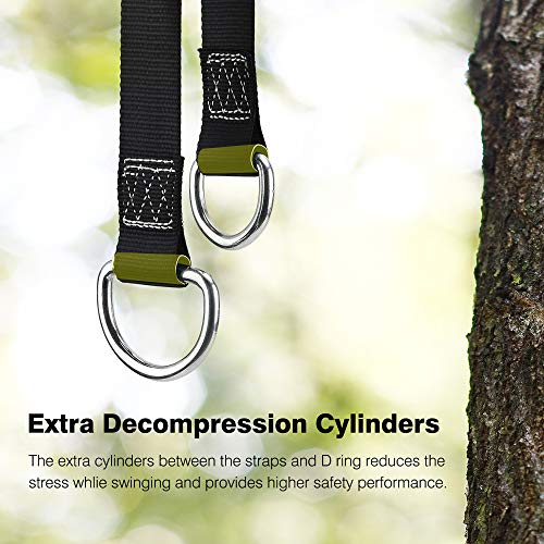 PACEARTH Swing Hanging Tree Straps Kit Holds Max 2425 lbs Long Straps - 2 Pcs