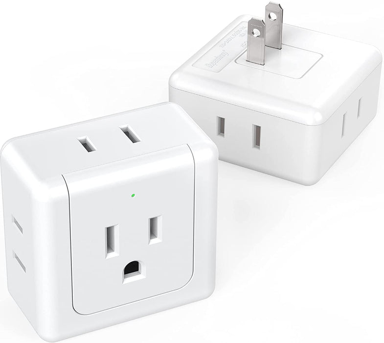 Multi Plug Outlet Extender Wall Power Tap Expander, SUPERDANNY 2 Prong/3 Prong