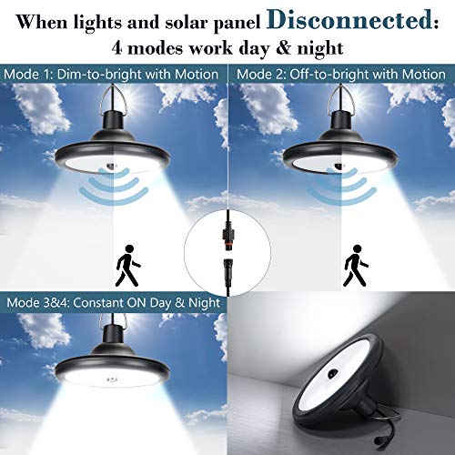 Upgraded Solar Pendant Light Motion Sensor JACKYLED