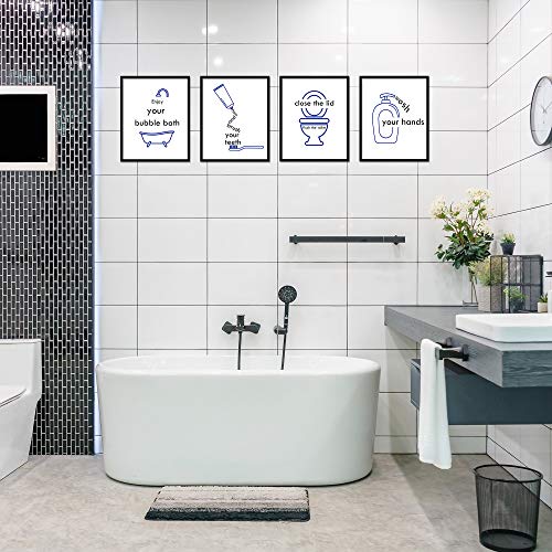 ULG Funny Bathroom Signs Set of 4 Bathroom Decor Art Prints-Unframed - 8x10s