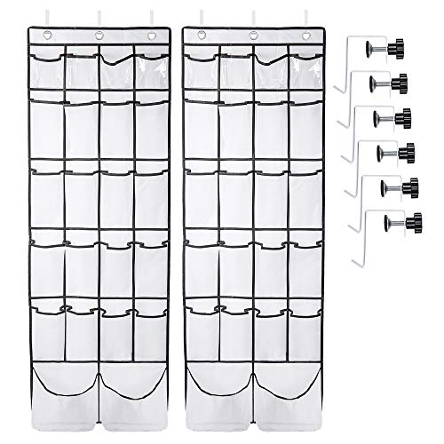Over The Door Shoe Organizer ULG Shoe Holder, 2 Pack White (62 x 21 inch)