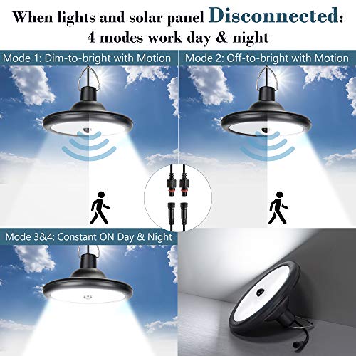 Upgraded Double Head Solar Pendant Light Motion Sensor JACKYLED