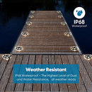 Solar Dock Lights JACKYLED Outdoor Solar Powered Driveway Lights 6-Pack