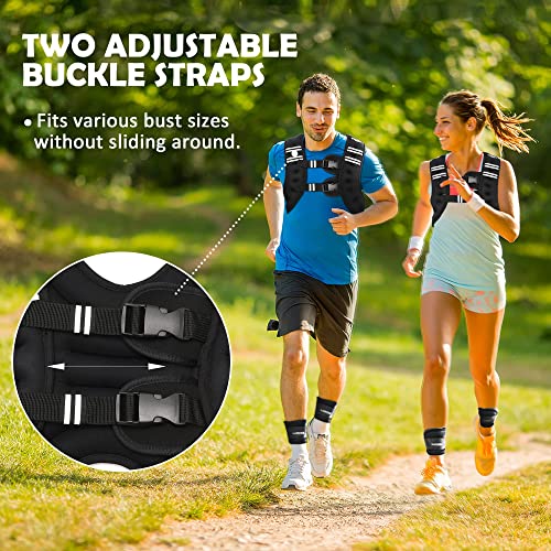 Plus Size Weighted Vest with Ankle/Wrist Weights 6lbs-30lbs PACEARTH