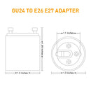 JACKYLED GU24 to E26 E27 Adapter