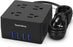 SUPERDANNY 4 Outlets & 4 USBs, Power Strip Surge Protector 5 Ft Extension Cord