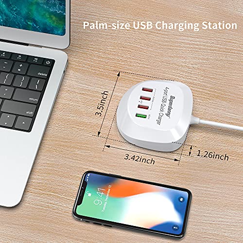 USB Charger Hub with Quick Charge 3.0, 6ft Cord SUPERDANNY