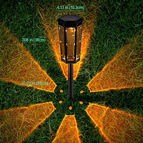 Solar Path Lights Outdoor 6-Pack, JACKYLED Solar Powered Pathway Light Bright LED Landscape Light, Solar Outdoor Lights