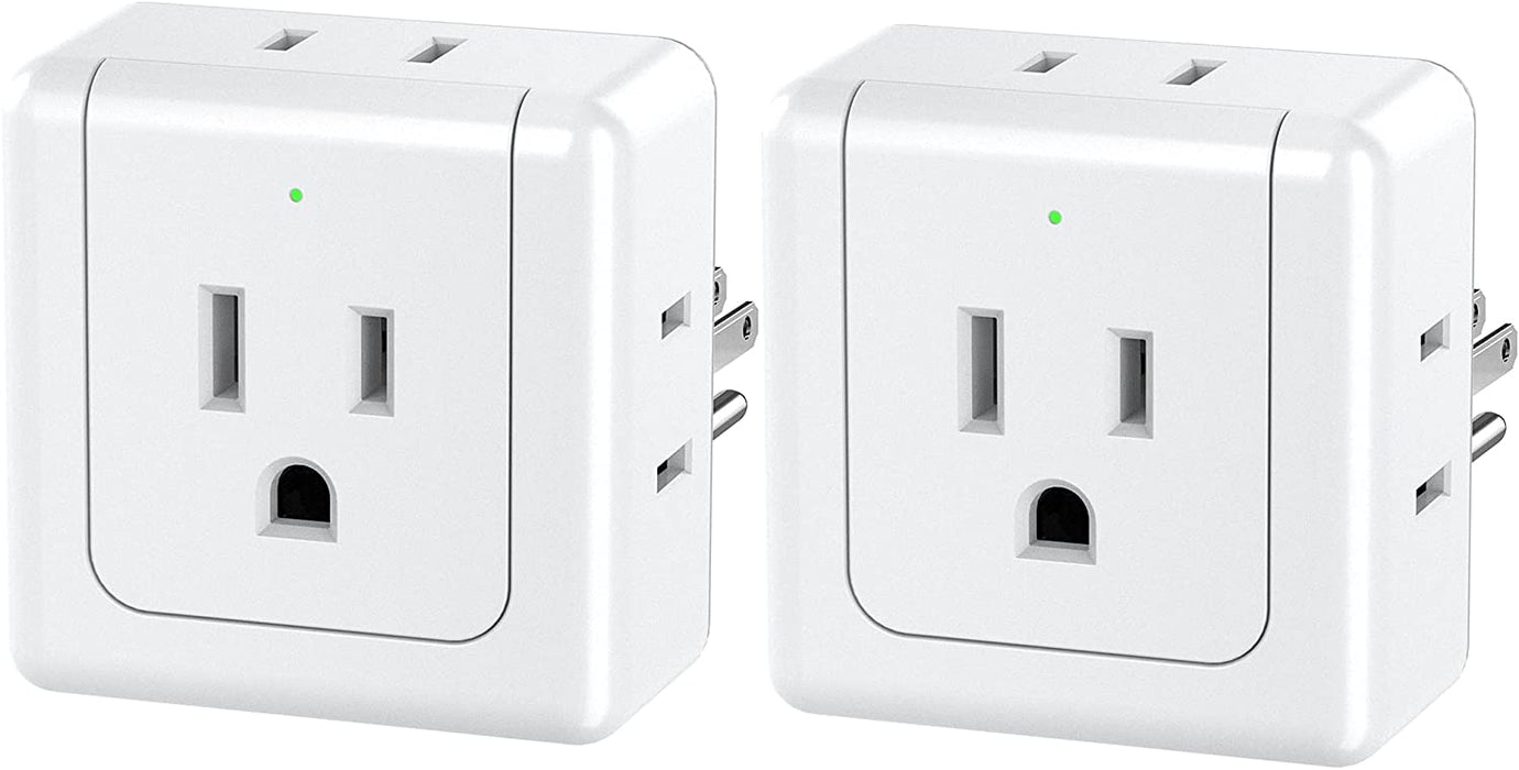 Multi Plug Outlet Extender Wall Power Tap Expander, SUPERDANNY 2 Prong/3 Prong