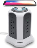 10ft Power Strip Tower Wireless Charger SUPERDANNY