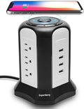 10ft Power Strip Tower Wireless Charger SUPERDANNY