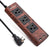 SUPERDANNY 9.8ft 3 Outlet Power Strip with 2 USB 10A Wood Grain