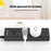 SUPERDANNY 9.8ft 3 Outlet Power Strip with 2 USB 10A Wood Grain