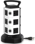 JACKYLED Power Strip Tower Surge Protector with 12 AC Outlets and 6.5ft Extension Cord Electric Charging Station