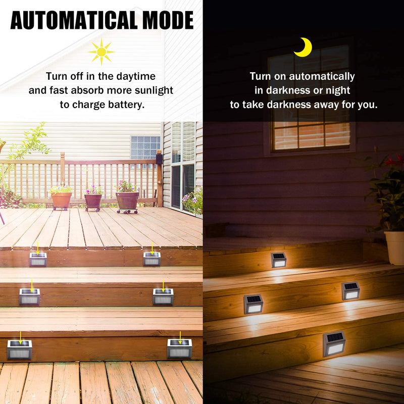 Solar Step Lights with Larger Battery Capacity JACKYLED 8-Pack