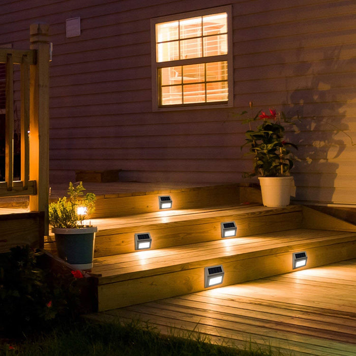 Solar Step Lights with Larger Battery Capacity JACKYLED 8-Pack