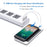 JACKYLED Power Strip Surge Protector with USB Flat Plug 9.8ft Extension Long Cord