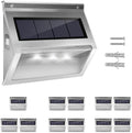 Upgrade 3 LED Solar Step Lights JACKYLED 12-Pack