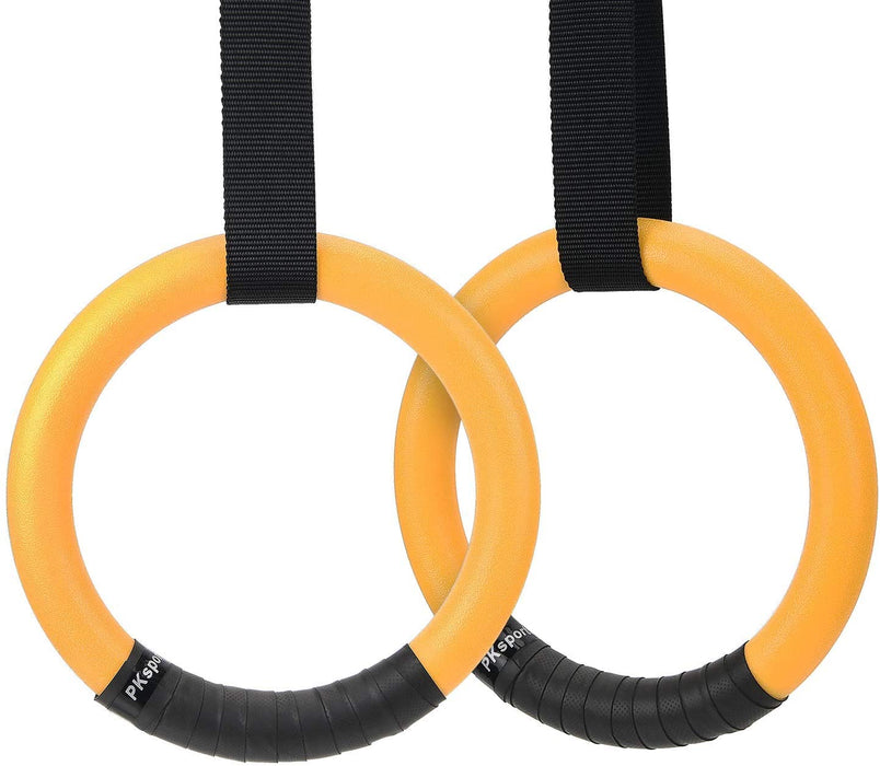 PACEARTH Gymnastic Rings 1100lbs Capacity with 14.76ft Adjustable Buckle Straps