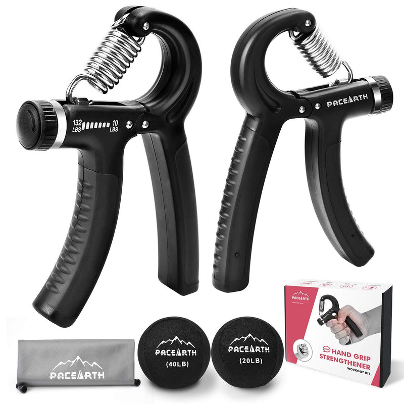 Hand Grip Strengthener Workout Kit, 4 Pack Forearm Grip PACEARTH