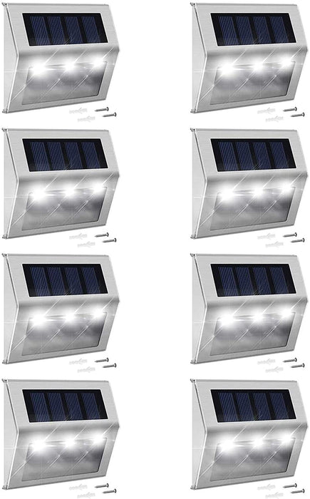 Solar Step Lights with Larger Battery Capacity JACKYLED 8-Pack