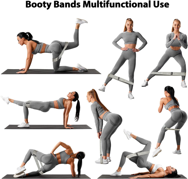 PACEARTH Fabric Booty Bands for Women Butt and Legs, Resistance Loop Bands