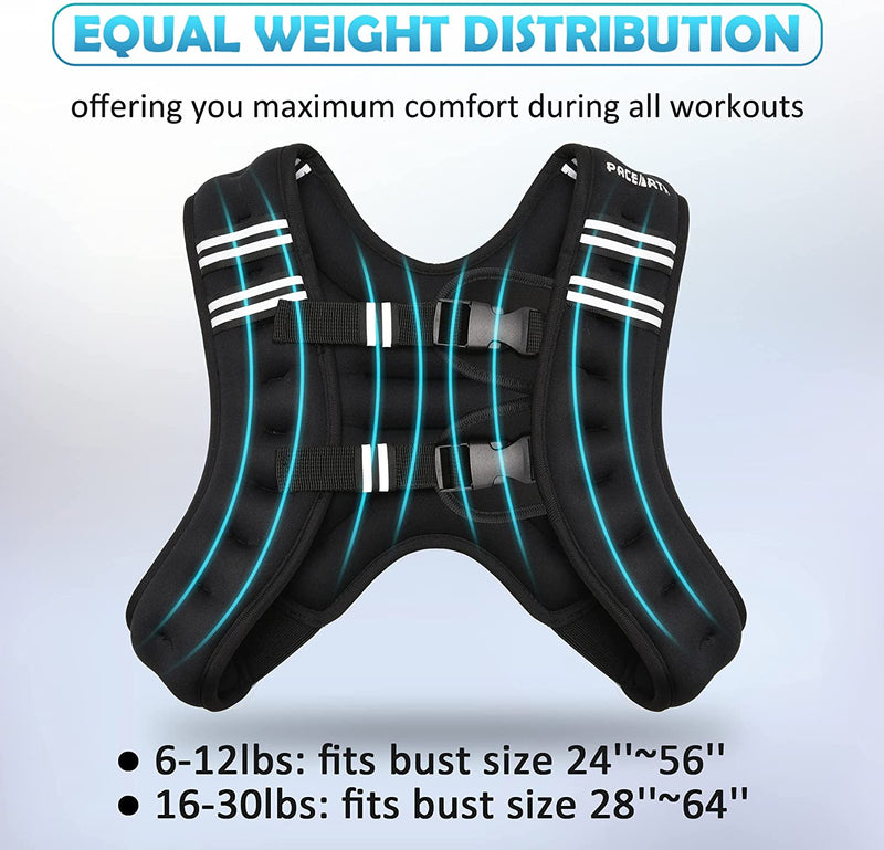 16lbs Weighted Vest with Ankle/Wrist Weights PACEARTH