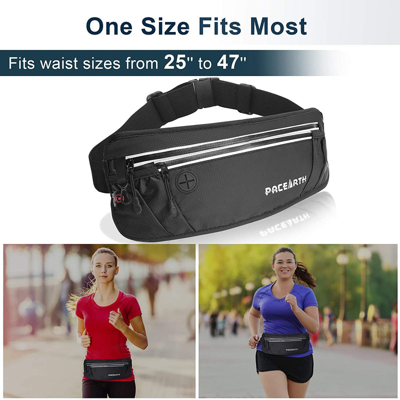 PACEARTH Anti-Theft Fanny Pack with 7 Pockets 2 hooks, 13.7*5.9''