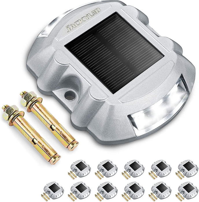 Upgraded Solar Driveway Lights with Switch JACKYLED 12-Pack